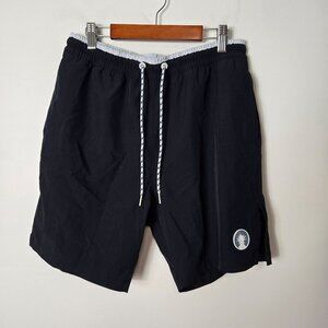 Chubbies Men's Size M The Capes 7" Classic Swim Trunks Black Lined FLAW